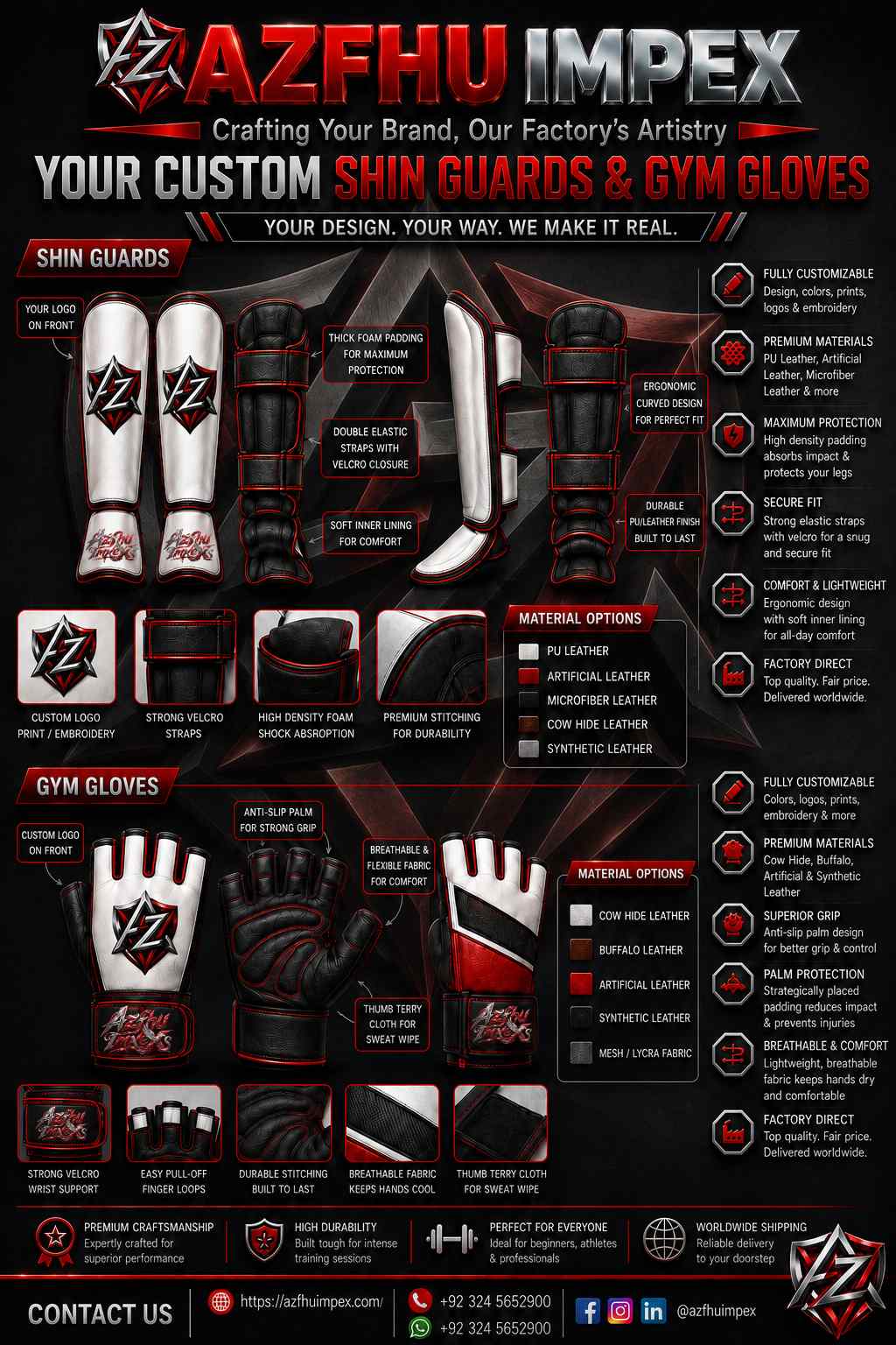 Shin Guards & Gym Gloves